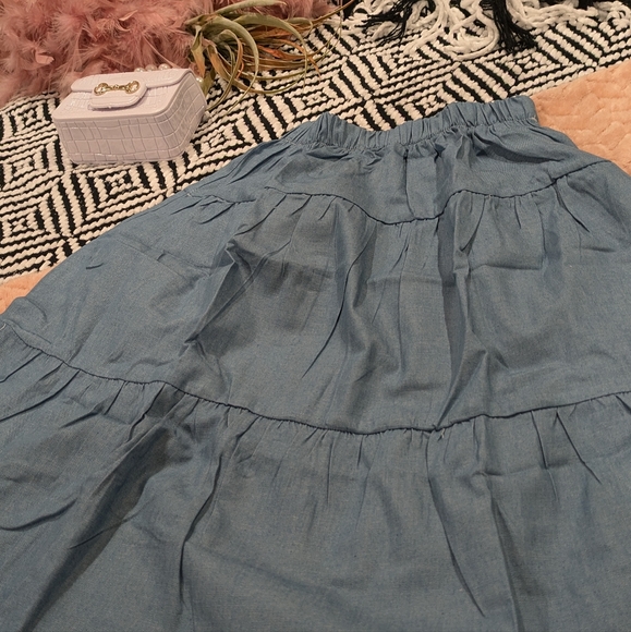 Kids Light Blue Jean Skirt - Picture 2 of 4